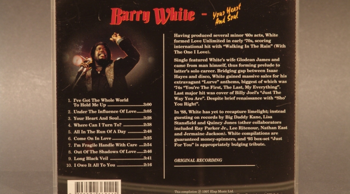 Barry White-Your Heart And Soul CD