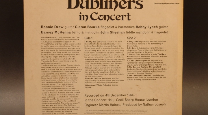 The Dubliners-In Concert 1965 LP