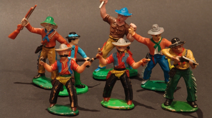 Western Retro Cowboy Figurák/Párban