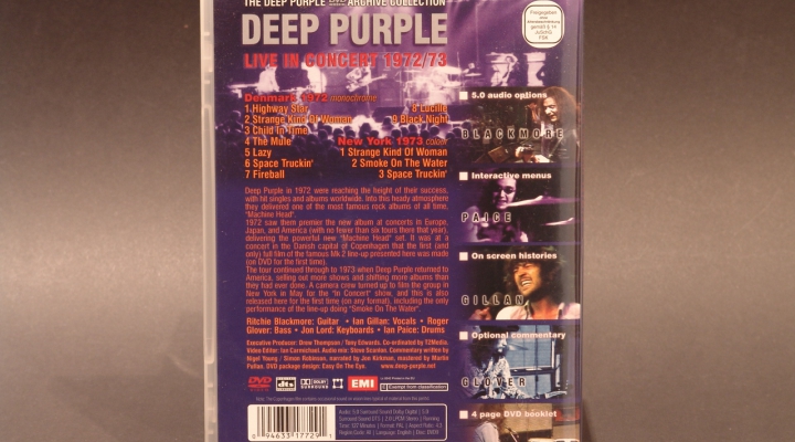 Deep Purple-Live In Concert 72/73 DVD