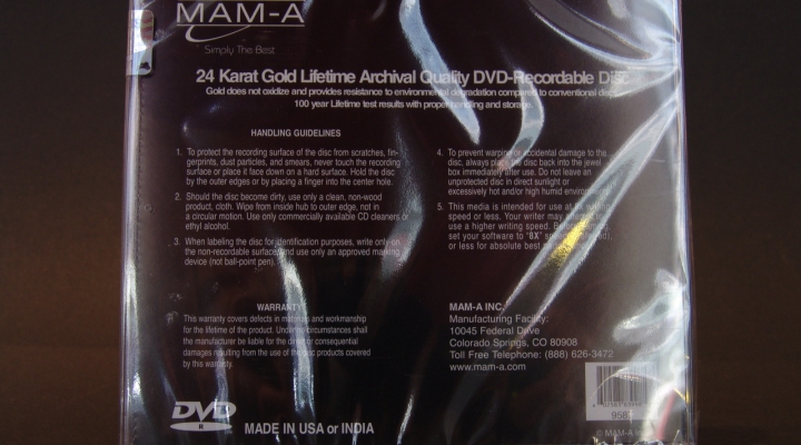 MAM-A Gold DVD-R 4,7G