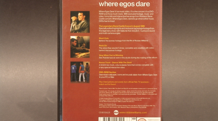 Robbie Williams-Where Egos Dare DVD